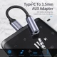 Кабель AUX Mini-jack 3.5 мм до Type-C Essager для iPhone Samsung Xiaomi Huawei Meizu Vivo Oppo Перехідник Аукс на Тайп-С USB-C для навушників 3.5 мм (48708) - зображення 5