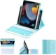 Чехол-клавиатура OYEEICE для iPad 10.2 (9-го 8-го 7-го поколений) iPad Air 3 iPad Pro 10.5 Зеленый с подсветкой клавиш QWERTY отделяемой Bluetooth клавиатурой и слотом для стилуса - изображение 1