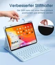 Чехол-клавиатура Vobafe светло-голубой раскладка QWERTZ с RGB подсветкой и слотом для стилуса с магнитной съемной клавиатурой для iPad Pro 11 / Air 11 / 10.9 - изображение 4