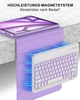 Чехол-клавиатура Occtingkind для iPad Air 13 (M4/M3/M2) и iPad Pro 12.9 (2018-2022) с тачпадом раскладка QWERTZ светло-фиолетовый - изображение 5