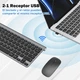 Набір клавіатури та миші PINKCAT темно-сірий QWERTY бездротовий 2.4G (USB-ресивер) Plug and Play (підключення без драйверів) - зображення 4