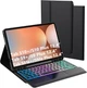 Чохол-клавіатура SNOODU для Samsung Galaxy Tab S10+ (SM-X820/SM-X826B) Tab S9+ (SM-X810/X816B/X818U) Tab S9 FE+ (SM-X610/SM-X616) з тачпадом RGB підсвіткою QWERTZ чорний - зображення 1
