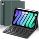 Чохол-клавіатура batecoya для iPad Mini 7 (2024 A17 Pro) та iPad Mini 6 (2021) 8.3" розкладка QWERTZ підсвітка RGB темно-зелений - зображення 1