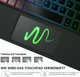 Чохол-клавіатура Wineecy QWERTZ зі знімною магнітною Bluetooth-клавіатурою та тачпадом 7-кольоровою підсвіткою для Samsung Galaxy Tab S10+ Galaxy Tab S9 Plus 12.4" Galaxy Tab S9 FE+ 12.4" - зображення 6