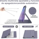 Клавиатура-чехол IVEOPPE для Lenovo Tab M10 Plus 3rd Gen 10.61" 2022 (TB-125FU/TB-128XU) Lenovo Xiaoxin Pad 2022 10.6" Lenovo K10 Pro Moto Tab G62 Violet Grey с раскладкой QWERTY и держателем для стилуса - изображение 5