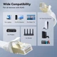 Ethernet-кабель BUSOHE Cat 8 плоский белый с коннекторами RJ45 длиной 15 м скорость передачи данных 40 Гбит/с только кабель без креплений - изображение 7
