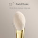 Кисть для макияжа Langyan, кисть для румян Chimo CM160 с угловой формой языка, шерстяная кисть для частичной фиксации макияжа, рассыпчатая пудра. Одиночная упаковка. - изображение 5