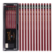 Набор карандашей Uni Mitsubishi Gold Pencil 6B, деревянный стержень, для письма, рисования и дизайна, 12 карандашей в коробке (с ластиком), 1887 год. - изображение 4