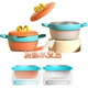 Детская миска COOKSS из стали 316 на присоске с подогревом Light Blue - изображение 1
