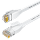 Патч-корд SAMZHE Cat 6 плоский мідний 1 Гбіт/с 15 м Білий (BBP615) - зображення 4