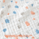 Банное полотенце Babyprints, марля для новорожденных, впитывающее полотенце для младенцев, дышащее одеяло-пеленка для детей, шестислойное. - изображение 5