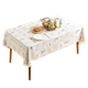 Скатерть MEIWA из ПВХ, водонепроницаемая и маслостойкая, моющаяся, тканевая, подставка под обеденный стол, скатерть для кофейного столика, 135*135 см, лавандового цвета. - изображение 4