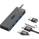 USB-концентратор UNITEK USB 3.0, 4-портовая док-станция расширения с портом питания Type-C, для ноутбуков и настольных компьютеров, адаптер One-To для клавиатуры, мыши, USB-накопителя, длина кабеля 0,3 метра. - изображение 1