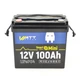 Аккумуляторная батарея WattCycle LiFePO4 WT12V100AH100MINIBT Bluetooth 12,8V 100Ah, 1,28kWh, BMS50A-4S, 6000 cycles, 229x138x208, 9.5kg - изображение 2