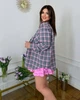 Жіноча фланелева сорочка зі стразами 229, сірий, р.48-50 - изображение 3