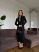 Жіноча трикотажна сукня 8023, чорний, one size - изображение 1