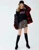 Юбка Pull & Bear Ж1065732 короткая прямого кроя змеиный принт animal print коричневый цвет размер S летняя модель 97% хлопок 3% эластан - изображение 5