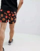 Короткие шорты ASOS темно-синий принт из плодов граната крой Slim размер W26 / XS обхват талии 66 см эластичный пояс боковые карманы - изображение 2