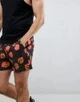 Короткие шорты ASOS темно-синий принт из плодов граната крой Slim размер W26 / XS обхват талии 66 см эластичный пояс боковые карманы - изображение 4