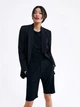 Шорты-бермуды Zara черные прямого кроя длиной до колен размер XS модель 4387/535/800-AAAD из полиэстера вискозы и эластана - изображение 5
