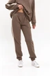 Спортивный костюм для беременных и кормящих (штаны с низким поясом, свитшот с воротником-стойкой) - Коричневый XS - изображение 7