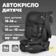 Автокрісло дитяче El Camino i-PRO ME 1234 Black від 15 місяців до 12 років з кріпленням ISOFIX, i-SIZE R129, зріст 76-150см чорний - зображення 1