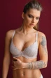 Мереживний бюстгальтер push-up 617 Lora Iris пудра 70D - зображення 1