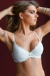 Мереживний бюстгальтер push-up 617 Lora Iris молочний 70D - зображення 1