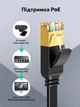 Сетевой кабель UGREEN NW106 5 м Cat 7 RJ45 на RJ45 до 10 Гбит/с полоса 600 МГц экранирование U/FTP плоский поддержка PoE проводники из чистой меди T568B на обоих концах 32 AWG черный (11263) - изображение 8