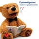 Интерактивный "Мишка сказочник" Wtoys, озвучивание на украинском языке, 15 аудиосказок, 5 карточек со сказками, скороговорки и звуки, кнопки на кавычках Коричневый (i7-197497) - изображение 3