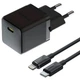 Сетевое зарядное устройство Baseus Palm Fast Charger 20W (1USB-C) + кабель Type-C to Lightning (E01164) (Cluster Black) (260734) - изображение 1