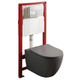 Комплект: MIXXUS PREMIUM ELLIPSE-SET-2101 GRAY Унітаз система змиву TORNADO 3.0+ Інсталяція KOER KT-0404 + панель KT-0604-07 GUN GRAY (MP6668) - изображение 1
