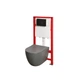 Комплект: MIXXUS PREMIUM ELLIPSE-SET-2101 GRAY Унітаз система змиву TORNADO 3.0+ Інсталяція KOER KT-0404 + панель KT-0604-07 GUN GRAY (MP6668) - изображение 13