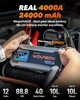 Пусковое устройство WOLFBOX 4000A 12 В с быстрым зарядным устройством 65 Вт для двигателей объемом 10 л - изображение 2