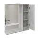 Зеркало с шкафчиком подвесное MEBLIBUD RENE 70см с Led подсветкой левостороннее Монолит - изображение 4
