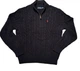Мужской вязаный свитер Polo Ralph Lauren Cable-Knit на молнии, черный SWT-POLO-005-2XL - изображение 4