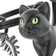 Брелок Metalmorphose Black Cat Theme with Fish Bone Charm (5404006061341) - зображення 3
