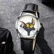 Наручний годинник з котом та мишкою з анімацією Jokercat | Кварцовий механізм з чорним ремінцем - зображення 2