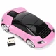 Беспроводная компьютерная мышь в форме автомобиля 2.4 ГГц, 1600 DPI, USB-приёмник, для ноутбука и ПК, розовая - изображение 2