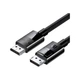Кабель мультимедійний DisplayPort M to DisplayPort M 5.0m V1.4 braided DP114 black Ugreen (80394) - зображення 1
