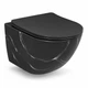 Подвесной безободковый унитаз VBI Vulcano Tornado black stone matt VBI-020423 - изображение 1