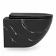 Подвесной безободковый унитаз VBI Vulcano Tornado black stone matt VBI-020423 - изображение 4