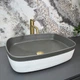 Умывальник VBI Forenza накладной 50x37 см grey white matt VBI-016108 - изображение 1