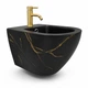 Подвесное биде VBI VULCANO BLACK MARBLE MATT - изображение 1