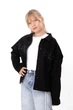 Дитяча джинсова куртка для дівчинки NoBrand 152 Чорний (p-20936-252426) - изображение 3