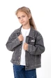 Дитяча джинсова куртка з принтом NoBrand 128 Сірий (p-20937-252436) - изображение 2