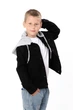 Дитяча джинсова куртка для хлопчика з капюшоном NoBrand 140 Чорний (p-20938-252454) - зображення 3