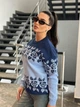 Свитер женский вязаный голубой с синим 44-56 с1524.5073 - изображение 2