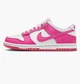 Кроссовки детские Nike Dunk Low Gs Pink/White 38.5 Білий FB9109-102 - изображение 1