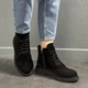 Женские зимние ботинки из натуральной замши ITstyle Черные 38 24.5 см (031-АМ) - изображение 3